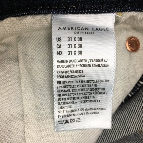 American Eagle Outfitters Men's Jeans Slim Straight Leg Airflex + Stretch 31x29 - Picture 8 of 9